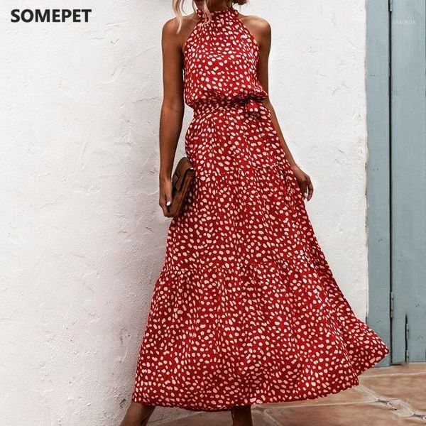 summer elegant beach women dress long print flowers polka-dot strap ladies halter boho vintage party casual dresses, Black;gray
summer elegant beach women dress long print flowers polka-dot strap ladies halter boho vintage party casual dresses, Black;gray