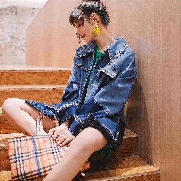 women's jackets harajuku streetwear denim jacket women 2021 autumn casual vintage contrast color tassel jaqueta feminina coat plus size, Black;brown
women's jackets harajuku streetwear denim jacket women 2021 autumn casual vintage contrast color tassel jaqueta feminina coat plus size, Black;brown