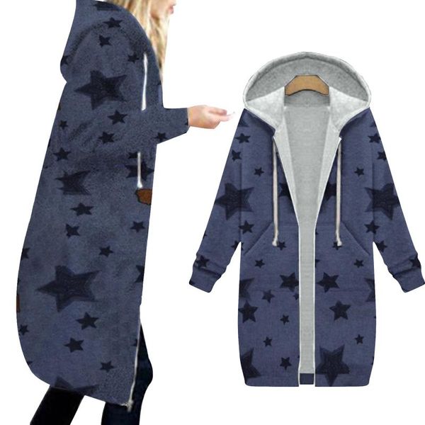 women's jackets 2021 autumn casual women long hoodies sweatshirt coat star print zipper plush pockets cardigan outerwear casaco feminin, Black;brown
women's jackets 2021 autumn casual women long hoodies sweatshirt coat star print zipper plush pockets cardigan outerwear casaco feminin, Black;brown
