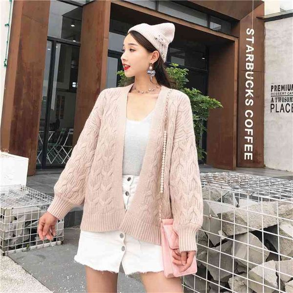 women sweater short coat lantern sleeve knitted cardigan female spring autumn v-neck loose knitting 210427, White;black
women sweater short coat lantern sleeve knitted cardigan female spring autumn v-neck loose knitting 210427, White;black