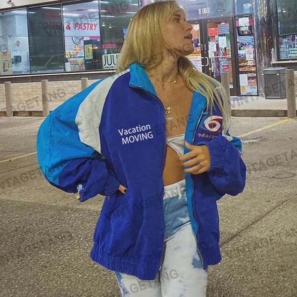 women's jackets b-toto american retro blue stitching contrast sports jacket trendy ins street 2021, Black;brown
women's jackets b-toto american retro blue stitching contrast sports jacket trendy ins street 2021, Black;brown