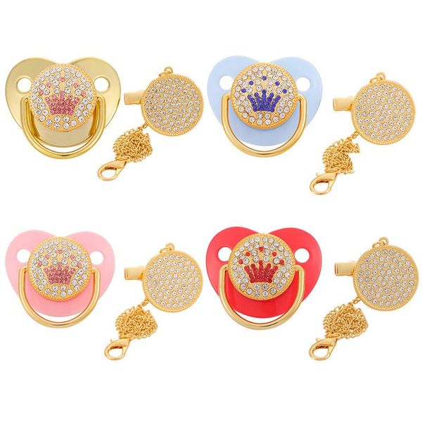 pacifiers# luxury bling baby pacifier with chain rhinestone crown crystal orthodontic nipple silicone soother dummy clip
pacifiers# luxury bling baby pacifier with chain rhinestone crown crystal orthodontic nipple silicone soother dummy clip
