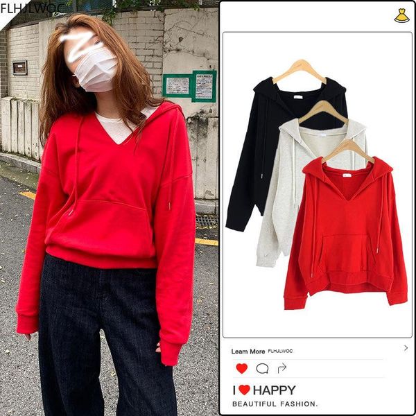 women's hoodies & sweatshirts s korean style clothes winter spring women long sleeve cute preppy girls solid hooded o130, Black
women's hoodies & sweatshirts s korean style clothes winter spring women long sleeve cute preppy girls solid hooded o130, Black