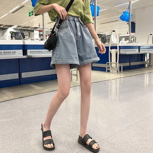 women's autumn new curled straight shorts large loose salt pants fat mm versatile high waist wide leg jeans women, White;black
women's autumn new curled straight shorts large loose salt pants fat mm versatile high waist wide leg jeans women, White;black
