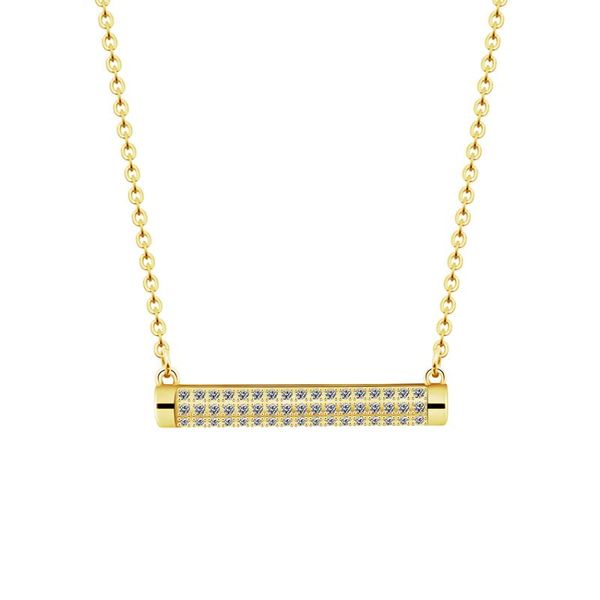 pendant necklaces crystal long stick cylinder necklace gold color micro pave cz horizontal bar chain christmas jewelry for women, Silver
pendant necklaces crystal long stick cylinder necklace gold color micro pave cz horizontal bar chain christmas jewelry for women, Silver