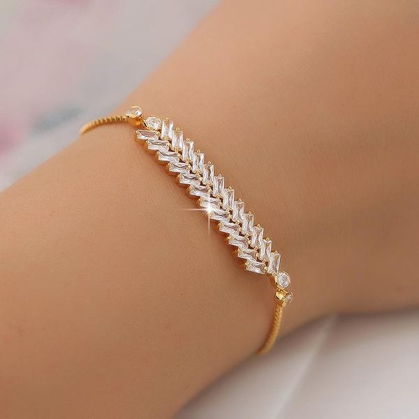 charm bracelets vintage female crystal leaf bracelet rose gold silver color for women cute white zircon stone party chain, Golden;silver
charm bracelets vintage female crystal leaf bracelet rose gold silver color for women cute white zircon stone party chain, Golden;silver