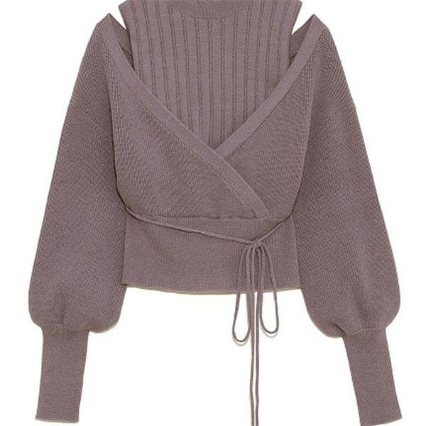 neploe turtleneck drawstring puff sleeve knitted sweaters sweet loose shoulder straples autumn winter pullovers 210812, White;black
neploe turtleneck drawstring puff sleeve knitted sweaters sweet loose shoulder straples autumn winter pullovers 210812, White;black