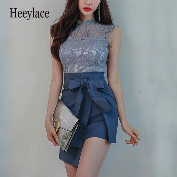 two piece dress women 2 set lace and skirt party club fesival clothing korean style summer outfits, White
two piece dress women 2 set lace and skirt party club fesival clothing korean style summer outfits, White
