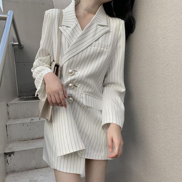 casual dresses retro stripe spring women blazer dress 2021 chic lady suit vestidos long sleeve loose femme longue f291, Black;gray
casual dresses retro stripe spring women blazer dress 2021 chic lady suit vestidos long sleeve loose femme longue f291, Black;gray