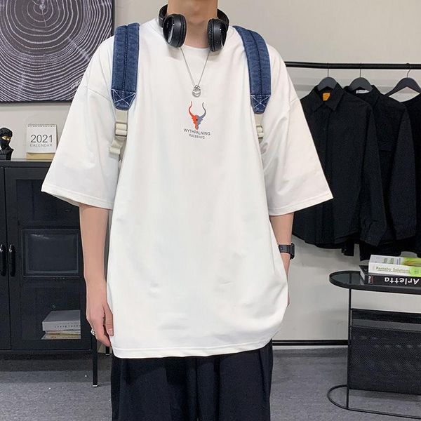 men's t-shirts oversized t shirt summer loose solid short sleeve round neck casual vintage japanese cool simple cotton male clothing, White;black
men's t-shirts oversized t shirt summer loose solid short sleeve round neck casual vintage japanese cool simple cotton male clothing, White;black