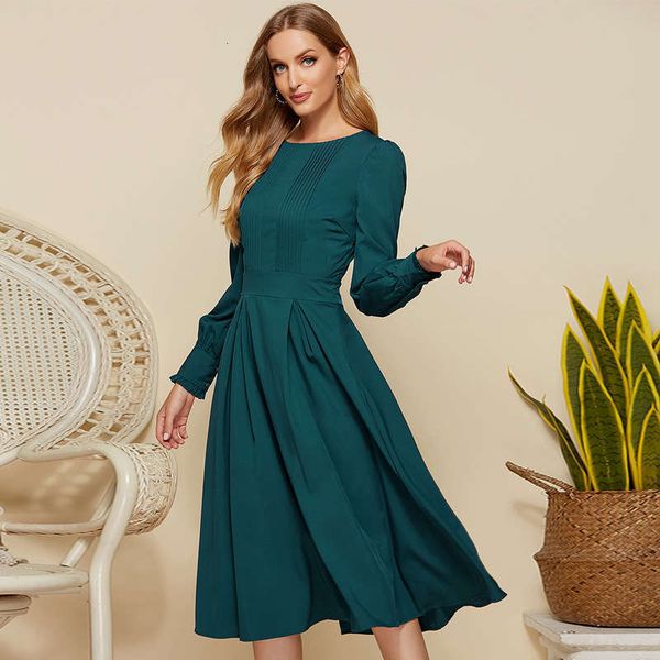 dresses autumn women's casual hepburn elegant lantern sleeve dress, Black;gray
dresses autumn women's casual hepburn elegant lantern sleeve dress, Black;gray