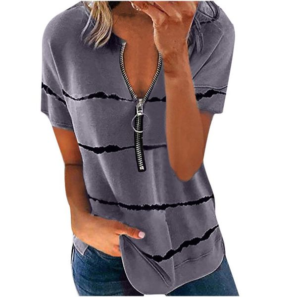 women's t-shirt women xl-5xl plus size zipper stripe print v-neck short sleeve blouse crop oversized t shirt ropa mujer, White
women's t-shirt women xl-5xl plus size zipper stripe print v-neck short sleeve blouse crop oversized t shirt ropa mujer, White