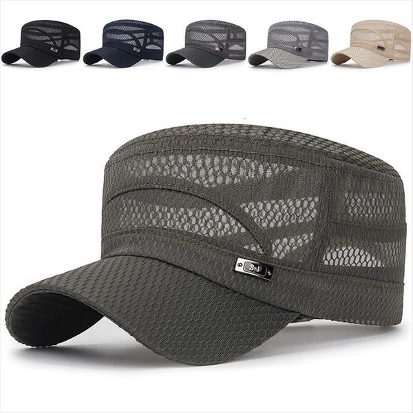 adjustable flat military cap summer mesh breathable stylish hat fashion sunscreen head cover accessories, Blue;gray
adjustable flat military cap summer mesh breathable stylish hat fashion sunscreen head cover accessories, Blue;gray