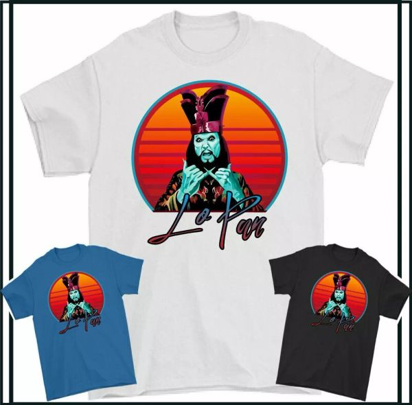 big trouble in little china t-shirt lo pan 80's classic movie funny mens, White;black
big trouble in little china t-shirt lo pan 80's classic movie funny mens, White;black