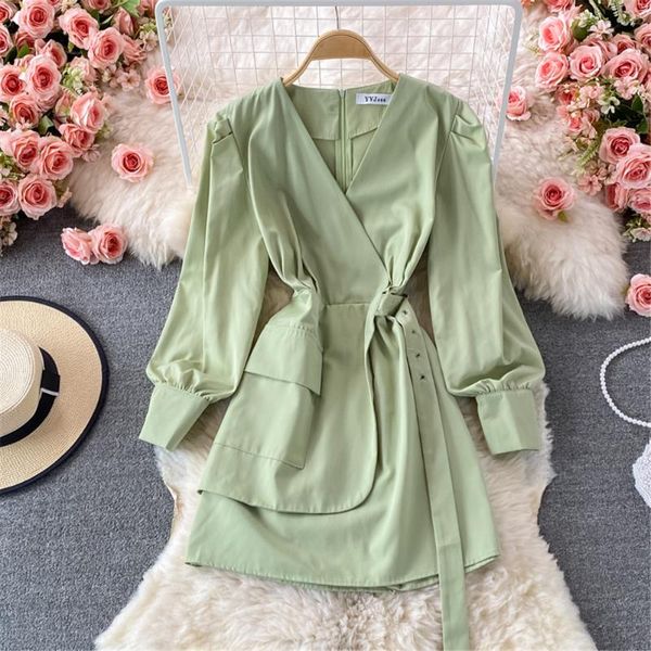 casual dresses autumn women elegant short dress fashion v neck long sleeve korean office lady simple vestidos female clothing 2021, Black;gray
casual dresses autumn women elegant short dress fashion v neck long sleeve korean office lady simple vestidos female clothing 2021, Black;gray