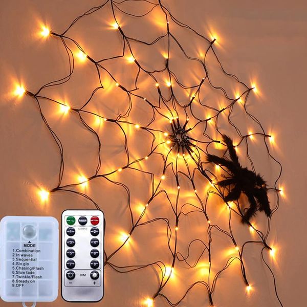 strings led lights halloween black web light with 70 waterproof orange net luminarias decorativas for party home decor gifts
strings led lights halloween black web light with 70 waterproof orange net luminarias decorativas for party home decor gifts