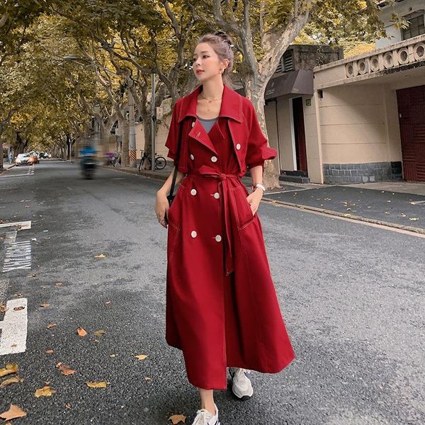 women's trench coats superaen fall 2021 solid all match coat loose casual waist slim double breasted women fashion, Tan;black
women's trench coats superaen fall 2021 solid all match coat loose casual waist slim double breasted women fashion, Tan;black