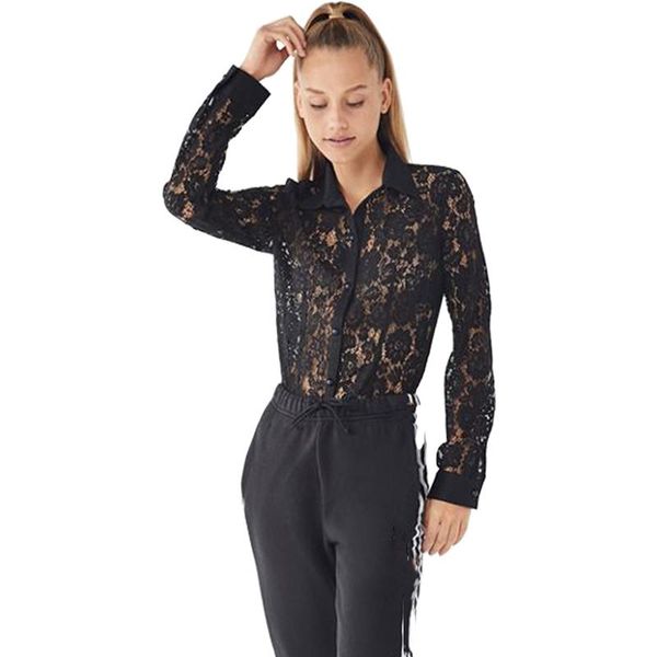 women's blouses & shirts jyss women lace long sleeve turn down hollow out black blusas club lady and 81809, White
women's blouses & shirts jyss women lace long sleeve turn down hollow out black blusas club lady and 81809, White