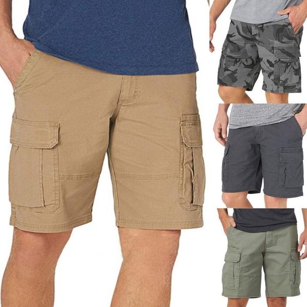 men's shorts 2021 summer men cargo multi pockets thin solid color all match sport casual plus size fitness, White;black
men's shorts 2021 summer men cargo multi pockets thin solid color all match sport casual plus size fitness, White;black