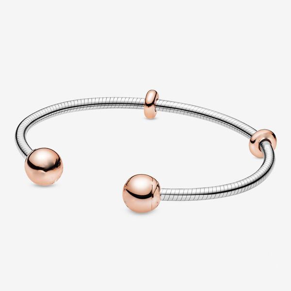 925 sterling silver moment rose gold open bangle fits pandora ladies bracelet luxury, Golden;silver
925 sterling silver moment rose gold open bangle fits pandora ladies bracelet luxury, Golden;silver