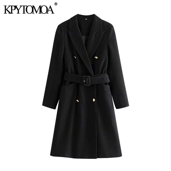 women fashion with belt double breasted woolen coat vintage long sleeve pockets female outerwear chic overcoat 210421, Black
women fashion with belt double breasted woolen coat vintage long sleeve pockets female outerwear chic overcoat 210421, Black