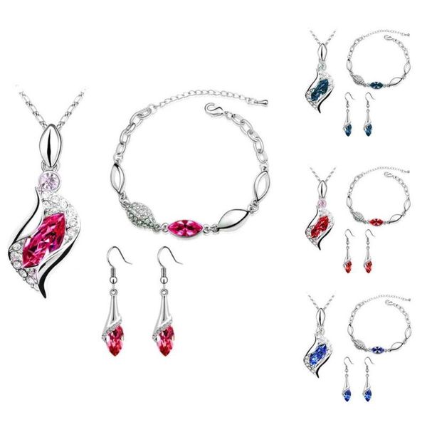 earrings & necklace women rhinestone geometric pendant bracelet hook jewelry set, Silver
earrings & necklace women rhinestone geometric pendant bracelet hook jewelry set, Silver