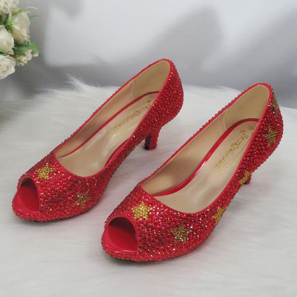 baoyafang golden crystal women wedding shoes bride open toe high heel pumps fashion woman shallow fish thin shoe dress, Black
baoyafang golden crystal women wedding shoes bride open toe high heel pumps fashion woman shallow fish thin shoe dress, Black