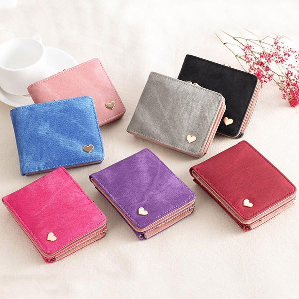 wallets lism women's short wallet fashion multicolor imitation denim leather clip two fold small fresh personality coin purse, Red;black
wallets lism women's short wallet fashion multicolor imitation denim leather clip two fold small fresh personality coin purse, Red;black
