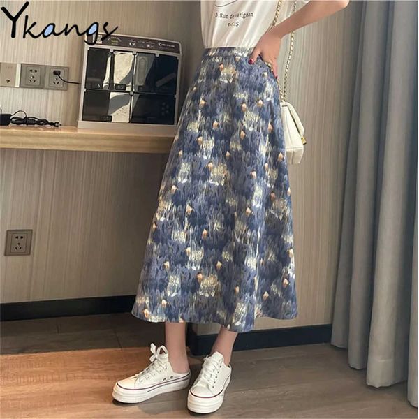 oil painting style floral long skirt summer casual women skirt korean fashion female high waist thin a-line chiffon maxi skirt 210619, Black
oil painting style floral long skirt summer casual women skirt korean fashion female high waist thin a-line chiffon maxi skirt 210619, Black