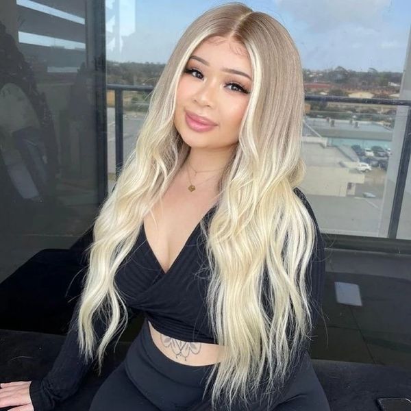ombre ash platinum blonde glueless women wigs wave 1800density human hair 13x6 transparent lace front wig preplucked middle part brazilian r, Black
ombre ash platinum blonde glueless women wigs wave 1800density human hair 13x6 transparent lace front wig preplucked middle part brazilian r, Black