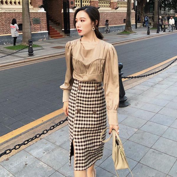 skirts pneime autumn and winter women's 2021 woolen thickened mid-length a-line retro plaid high waist split skirt, Black
skirts pneime autumn and winter women's 2021 woolen thickened mid-length a-line retro plaid high waist split skirt, Black
