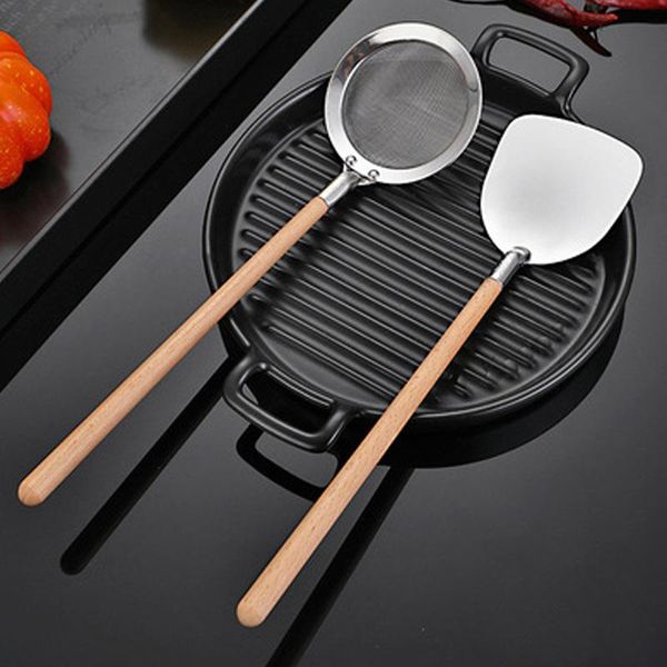 dinnerware sets 304 stainless steel stir-fry kitchen spatula wooden handle oil filter household small
dinnerware sets 304 stainless steel stir-fry kitchen spatula wooden handle oil filter household small