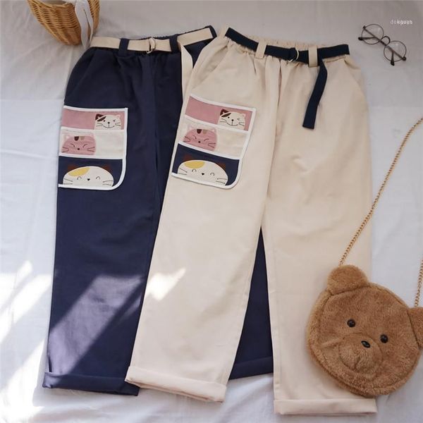 korean est harajuku pants women streetwear elastic high waist kawaii cargo trousers cute cat patch leisure loose belt1, Black;white
korean est harajuku pants women streetwear elastic high waist kawaii cargo trousers cute cat patch leisure loose belt1, Black;white