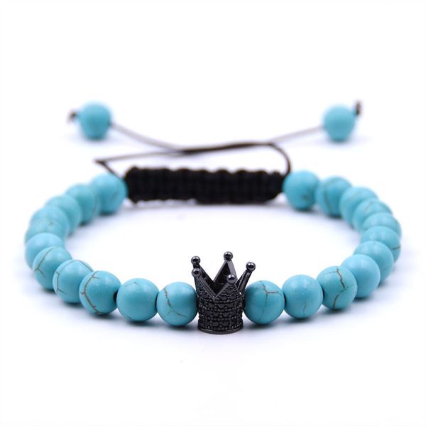70% off 10mm micro zircon crown bracelet hand woven natural stone beaded popular style, Black
70% off 10mm micro zircon crown bracelet hand woven natural stone beaded popular style, Black