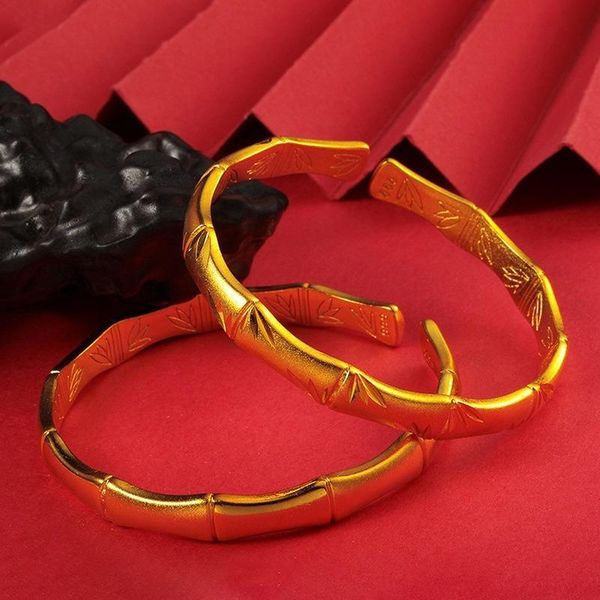 bangle sand gold bamboo bracelet for women opening adjustable imitation 24k jewelry wedding gift the bride bangles, Black
bangle sand gold bamboo bracelet for women opening adjustable imitation 24k jewelry wedding gift the bride bangles, Black