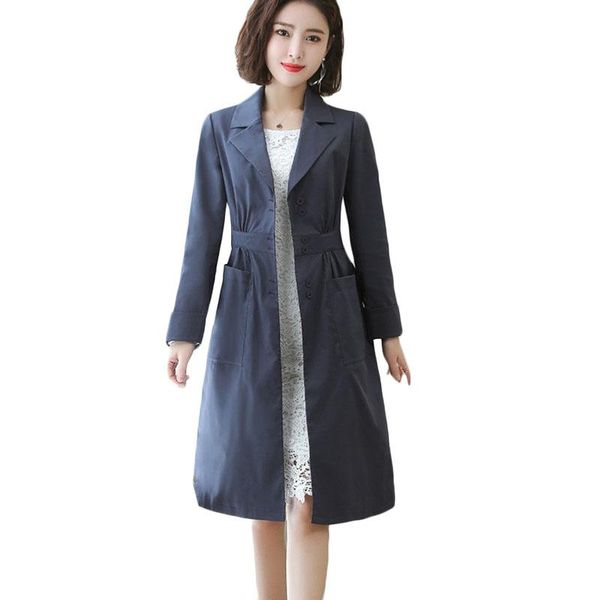 women's trench coats spring autumn women coat long windbreaker plus size womens single-breasted outerwear korean casual a1147, Tan;black
women's trench coats spring autumn women coat long windbreaker plus size womens single-breasted outerwear korean casual a1147, Tan;black