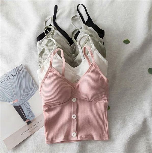 casual solid color bralettes bras womens camis elastic wireless padded lingerie bra sling vest ladies underwear clothes, White
casual solid color bralettes bras womens camis elastic wireless padded lingerie bra sling vest ladies underwear clothes, White
