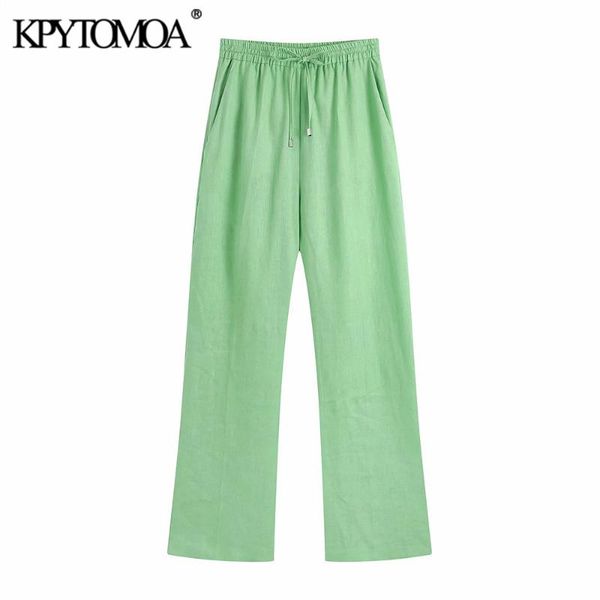 women's pants & capris kpytomoa women 2021 fashion side pockets linen wide leg vintage high elastic waist drawstring female trousers mu, Black;white
women's pants & capris kpytomoa women 2021 fashion side pockets linen wide leg vintage high elastic waist drawstring female trousers mu, Black;white