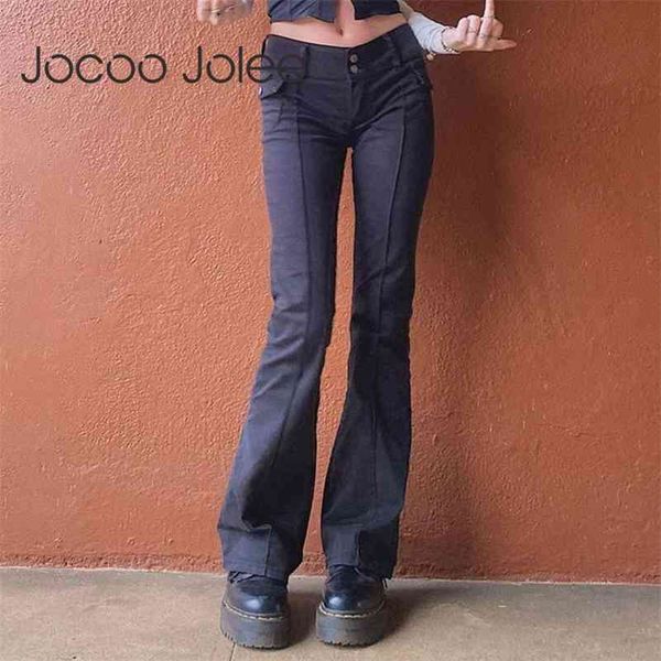 women casual low waist flare vintage aesthetics pockets solid y2k pants harajuku trousers gothic streetwear 210416, Blue
women casual low waist flare vintage aesthetics pockets solid y2k pants harajuku trousers gothic streetwear 210416, Blue