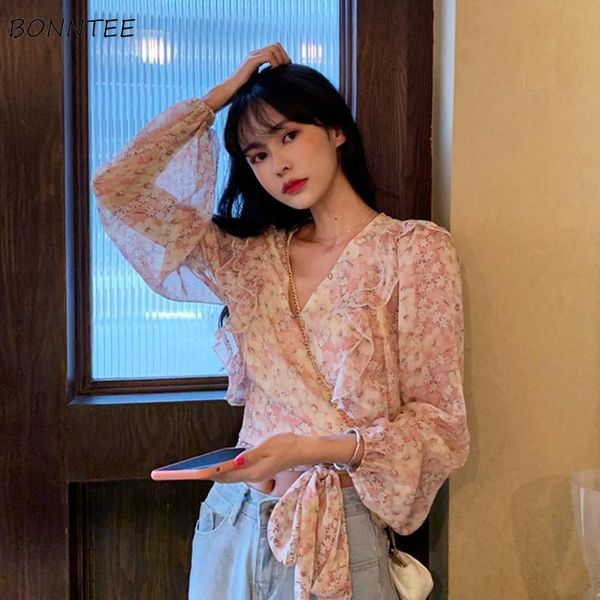 women's blouses & shirts women chiffon mesh summer bandage floral crop navel slim sweet japanese korean design all-match quality, White
women's blouses & shirts women chiffon mesh summer bandage floral crop navel slim sweet japanese korean design all-match quality, White