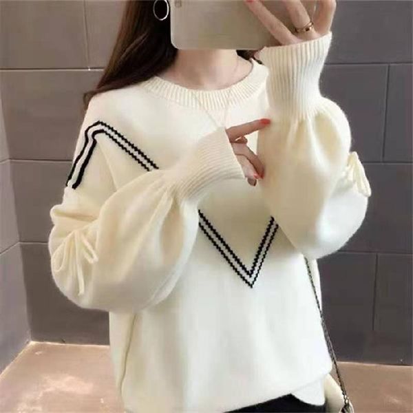 women's sweaters winter fashion net red ocean style anti-aging sweater lady like woman jum, White;black
women's sweaters winter fashion net red ocean style anti-aging sweater lady like woman jum, White;black