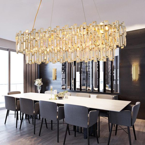 pendant lamps crystal dining room lights post-modern chandeliers rectangular creative golden luxury home
pendant lamps crystal dining room lights post-modern chandeliers rectangular creative golden luxury home