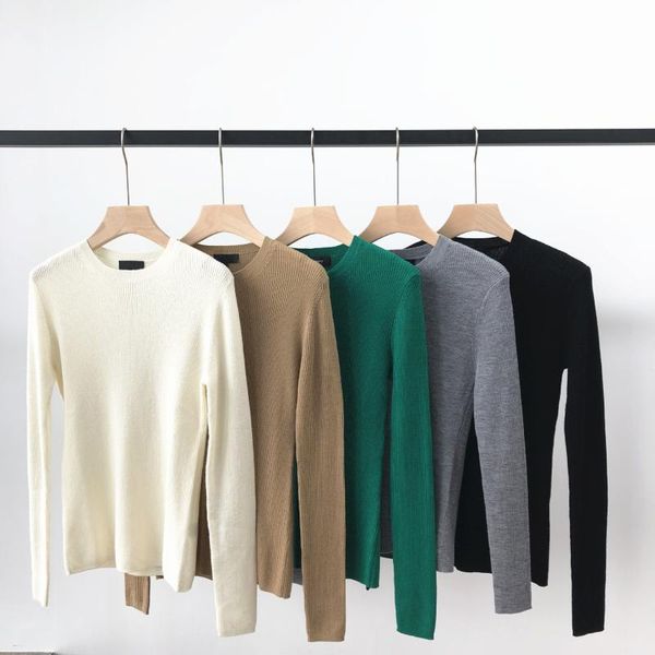 Women's Sweaters 2021 Early Autumn Basic Bottoming Shirt Round Neck Long Sleeve Solid Color Slim Stretch Wool Women Sweater, White;black
Women's Sweaters 2021 Early Autumn Basic Bottoming Shirt Round Neck Long Sleeve Solid Color Slim Stretch Wool Women Sweater, White;black