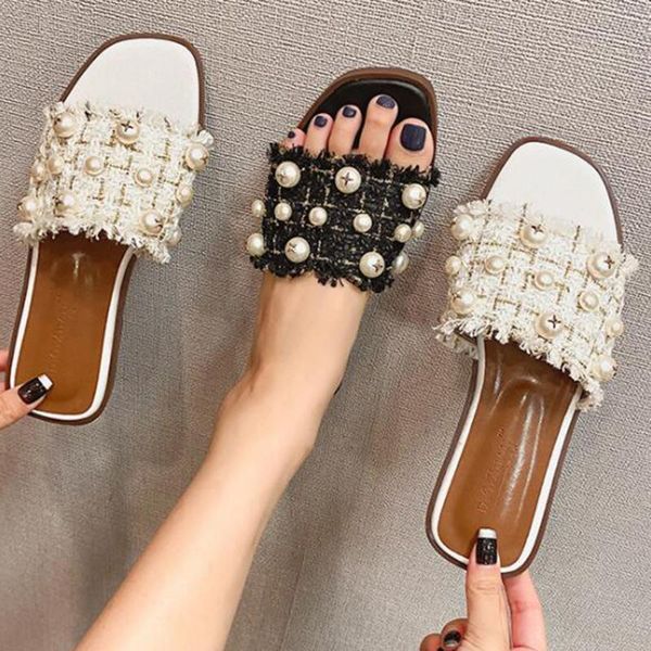 women slippers fashion pearl flat shoes woman casual sandals flip flops comfortable beach zapatos de mujer xx561, Black
women slippers fashion pearl flat shoes woman casual sandals flip flops comfortable beach zapatos de mujer xx561, Black