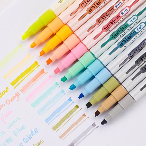 highlighters monami essenti soft pastel color highlighter pen fluorescent marker liner for drawing painting school art design supplies a6551, Black;red
highlighters monami essenti soft pastel color highlighter pen fluorescent marker liner for drawing painting school art design supplies a6551, Black;red