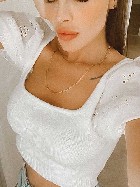 elegant women floral embroidery knitted blouses summer fashion ladies vintage bomb sweet female girls chic 210527, White
elegant women floral embroidery knitted blouses summer fashion ladies vintage bomb sweet female girls chic 210527, White