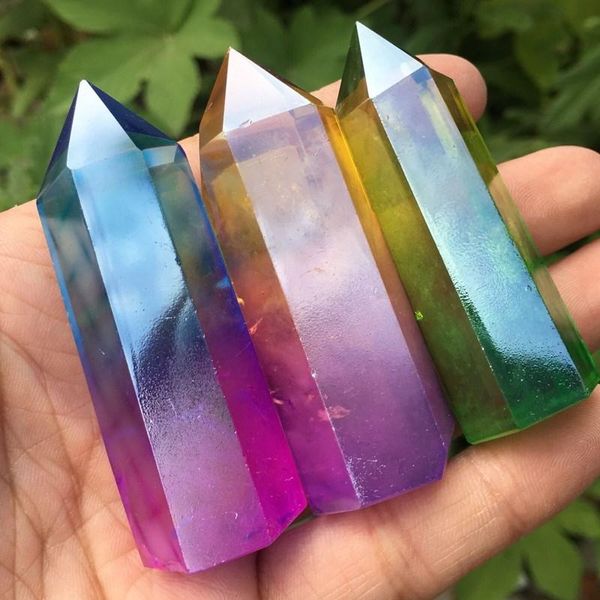 decorative objects & figurines titanium rainbow aura wand points natural stones and crystals healing quartz fine home decoration
decorative objects & figurines titanium rainbow aura wand points natural stones and crystals healing quartz fine home decoration