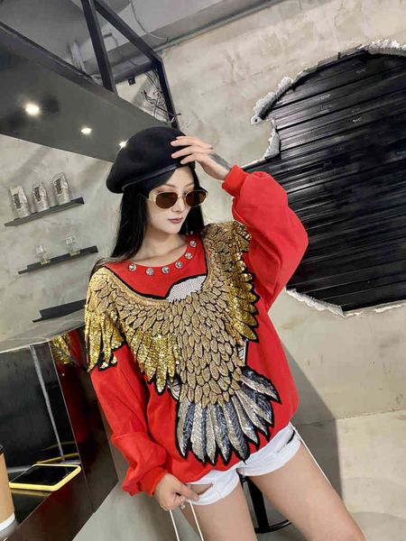 hoodies fashion women's clothing niche design early autumn heavy industry female sequins, Black
hoodies fashion women's clothing niche design early autumn heavy industry female sequins, Black