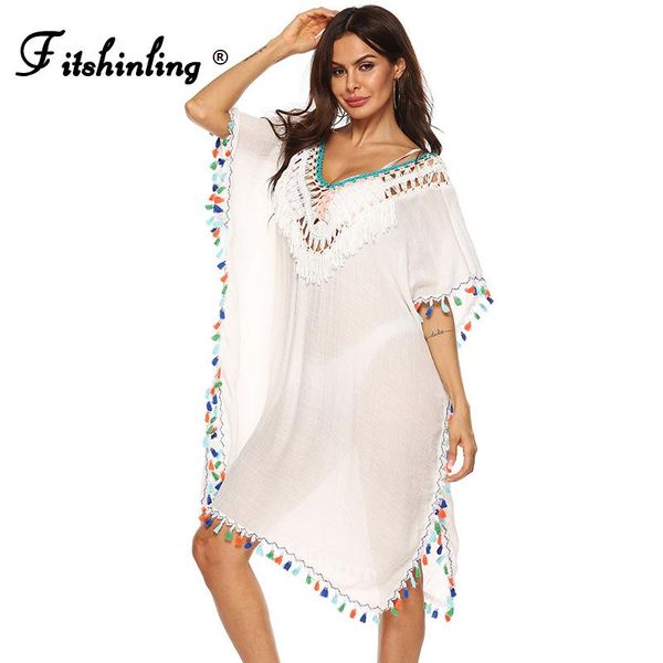 fitshinling backless bohemian beach dress swimwear transparent bikini cover up handmade crochet white fringe summer pareo women's, White;black
fitshinling backless bohemian beach dress swimwear transparent bikini cover up handmade crochet white fringe summer pareo women's, White;black