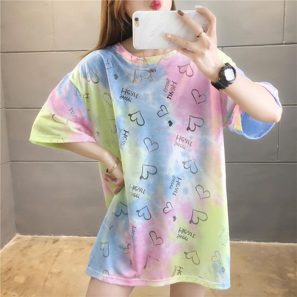 women's t-shirt letter love tie dyed t shirt women korean summer casual loose short sleeve for girls harajuku cotton hollow out, White
women's t-shirt letter love tie dyed t shirt women korean summer casual loose short sleeve for girls harajuku cotton hollow out, White